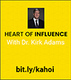Heart of Influence With Dr. Kirk Adams Show logo.